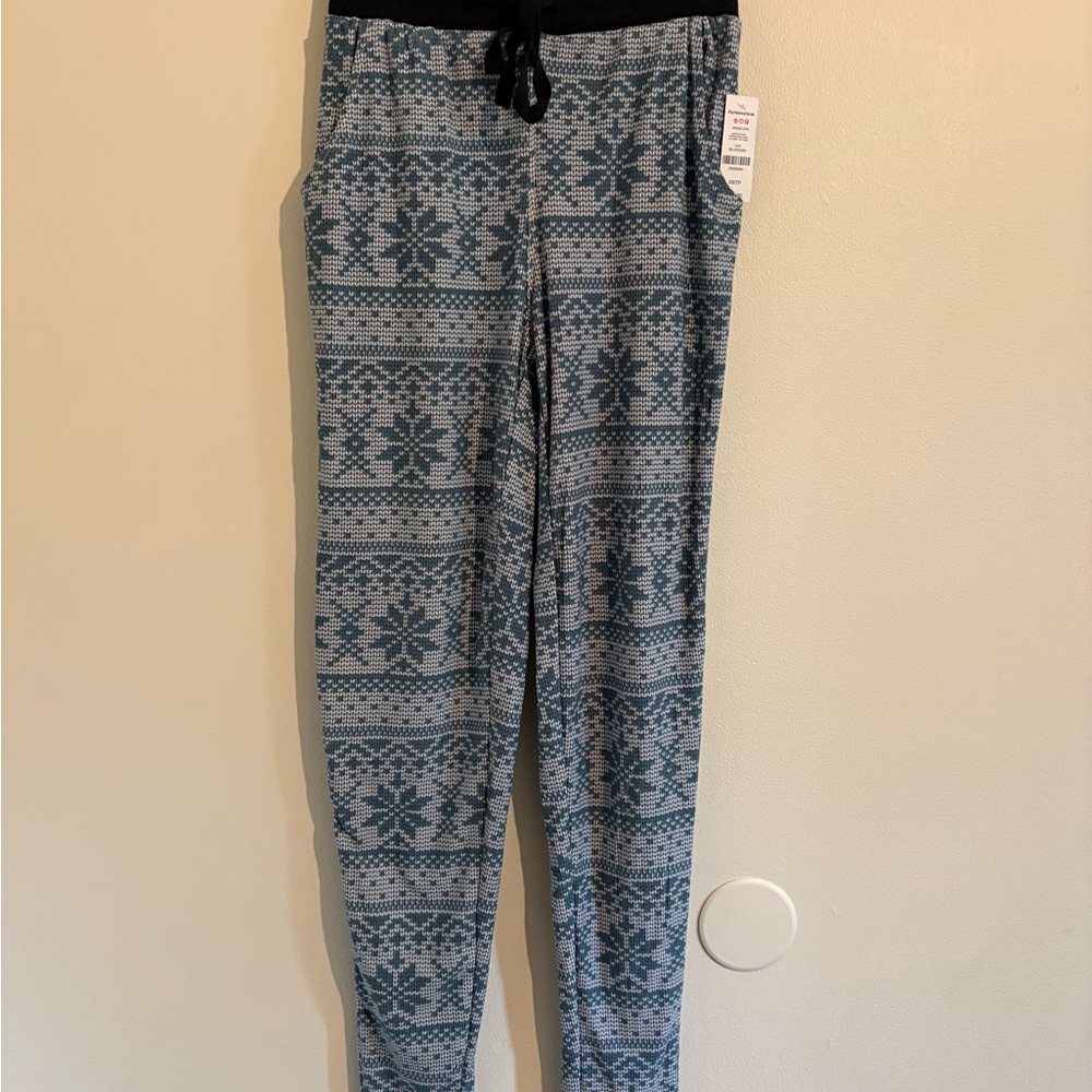 Gray and Green Patterned Joggers